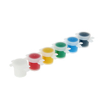 Краска акриловая 6 цветов по 5мл (Блок-тара-Спайк 6 баночек по 5мл) купить недорого в Уфе от производителя С-Пластик